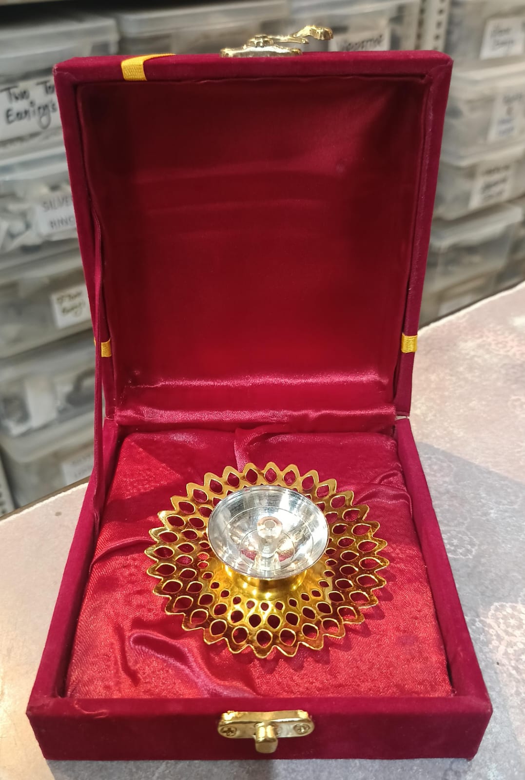 Two tone diya design 2
