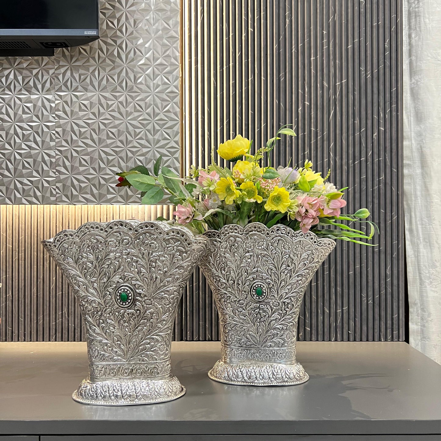 German silver Flower Vase