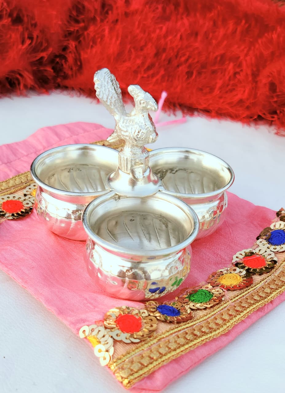 German silver 3 bowl stand