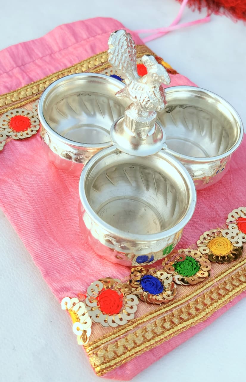 German silver 3 bowl stand