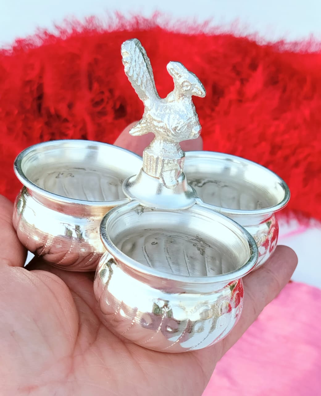 German silver 3 bowl stand