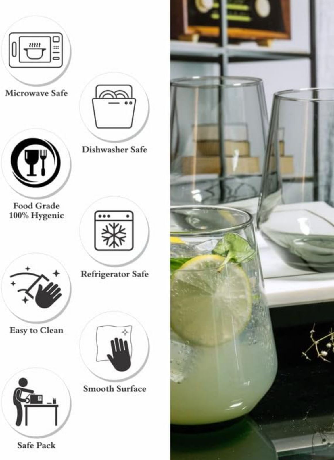 Greyance Water Goblets