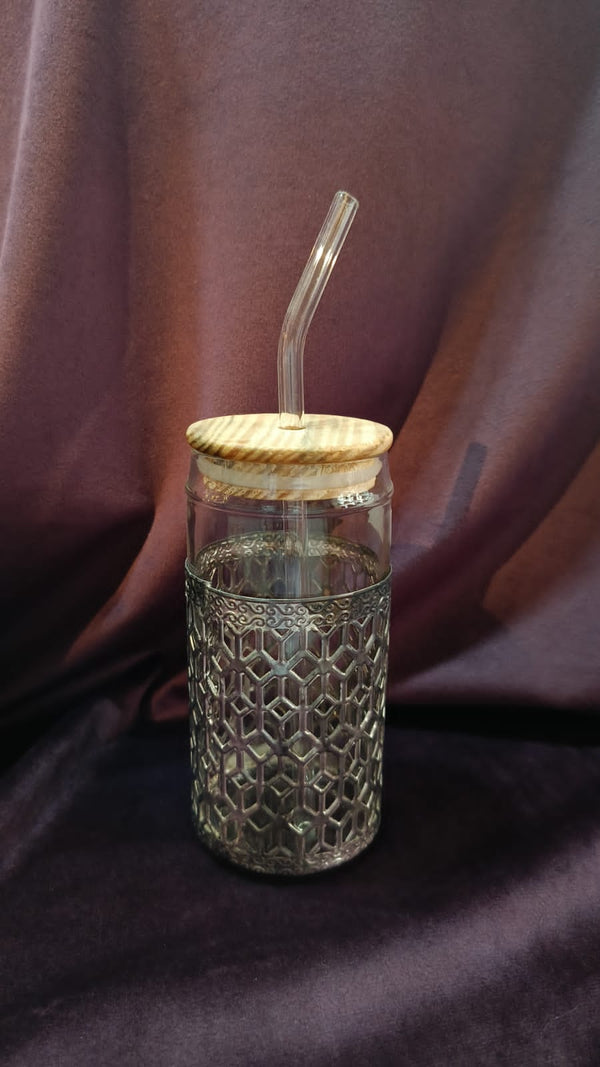 Water Glass with german silver holder