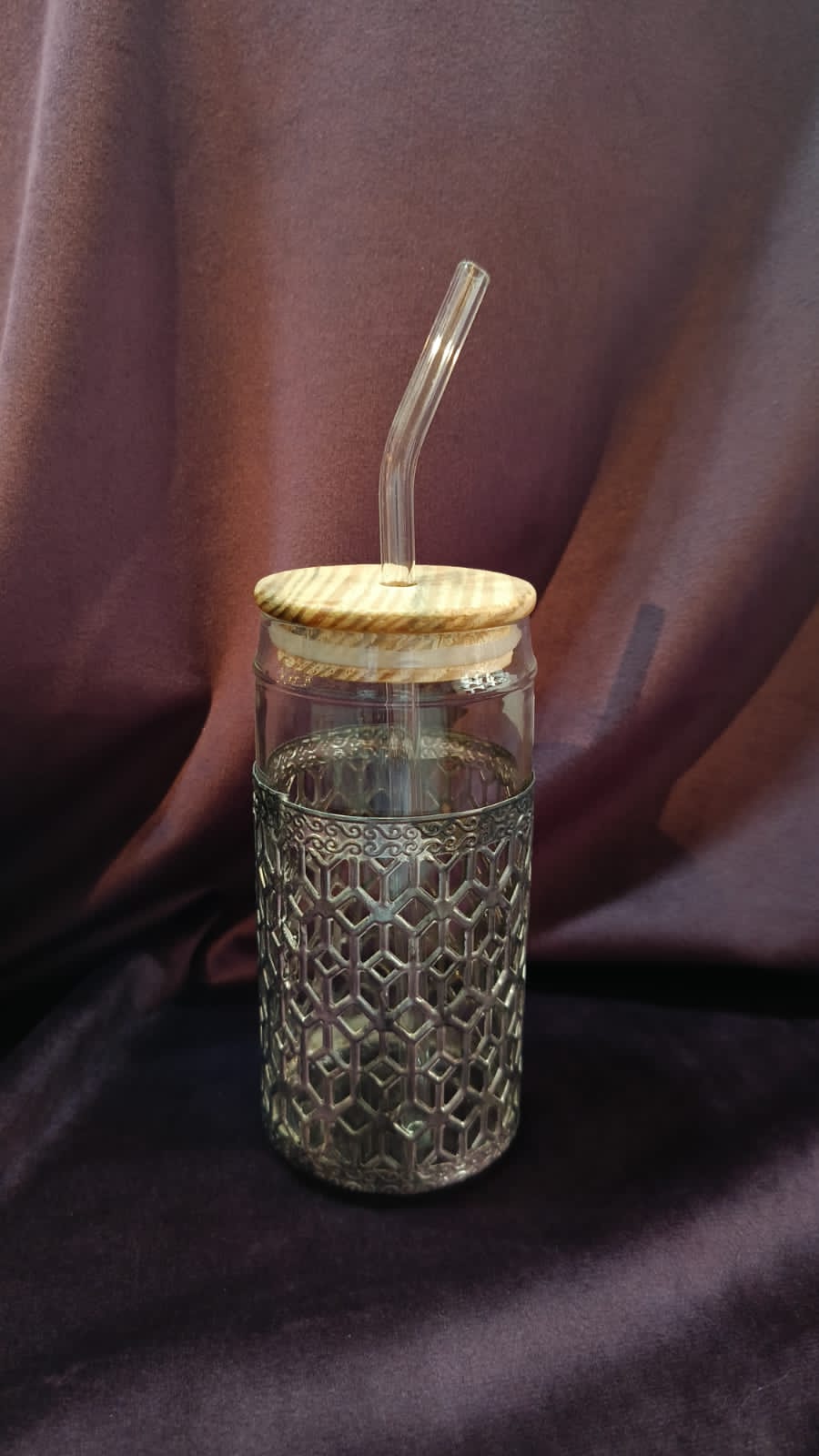 Water Glass with german silver holder