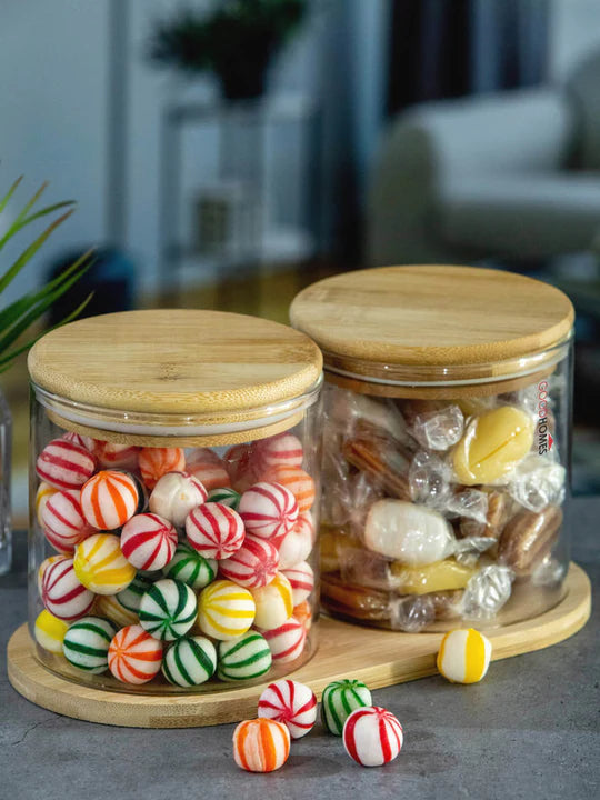 Glass With Wooden Lid