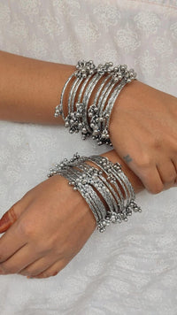 Ghungroo Silver Bangles