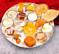 German silver Bhog Thali