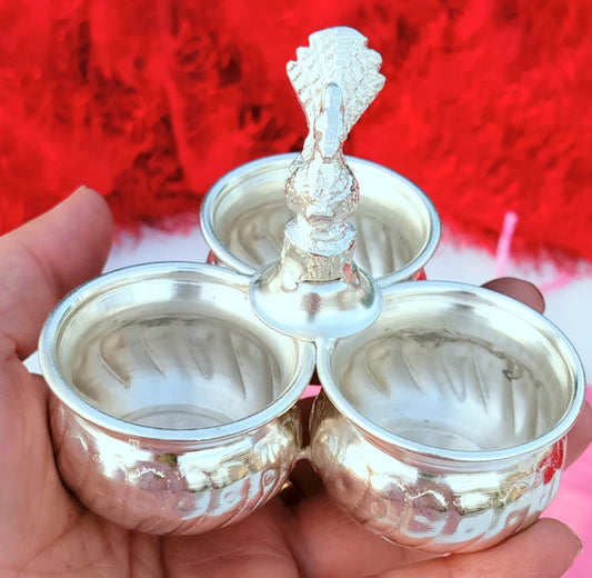 German silver 3 bowl stand