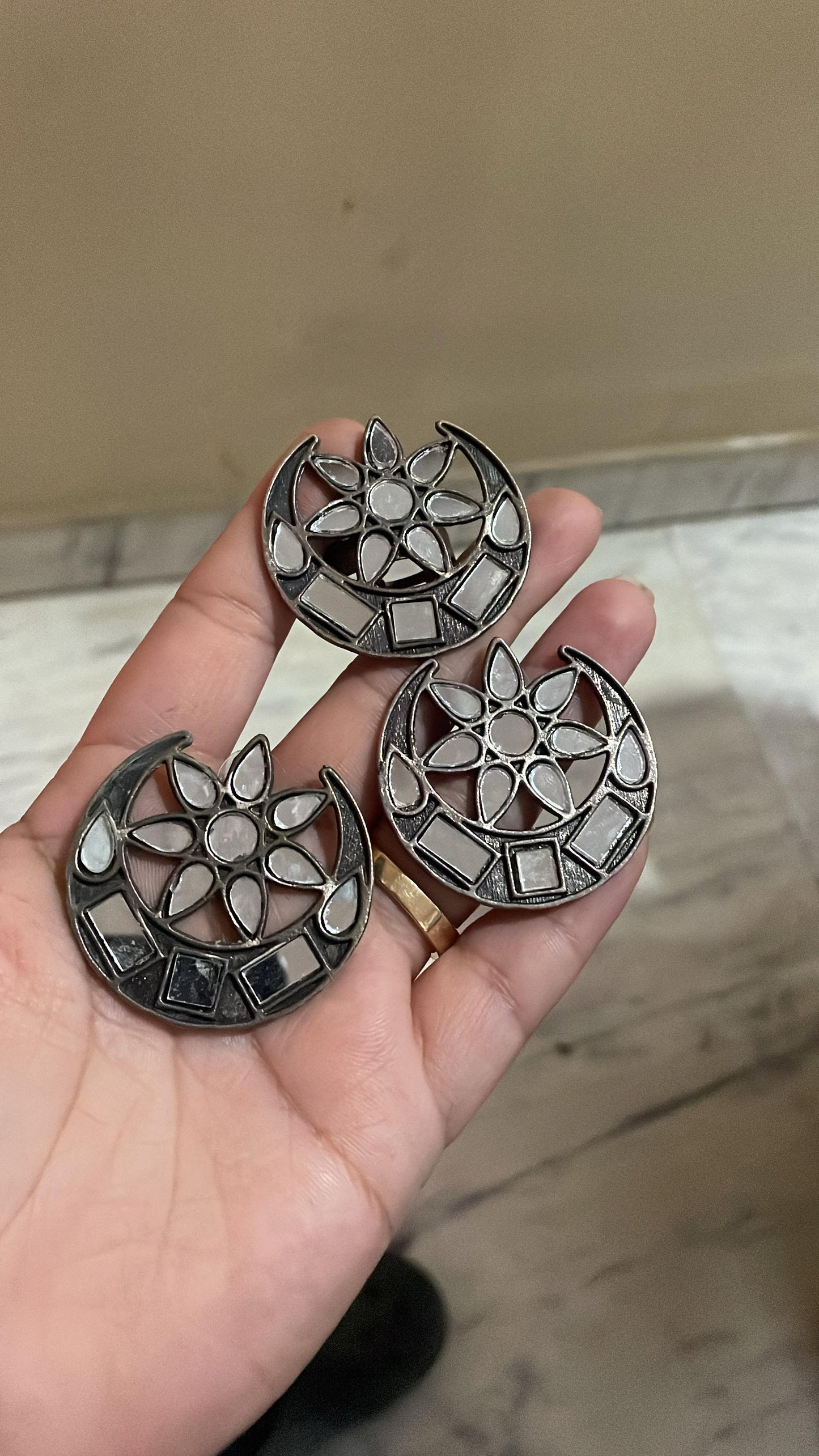 Moonshine Earrings + Ring
