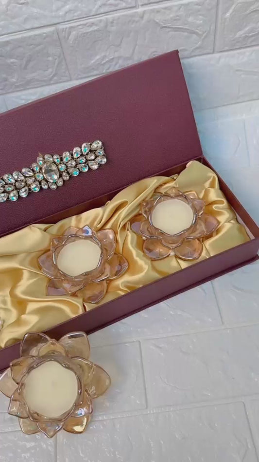 Lotus Diya Candles